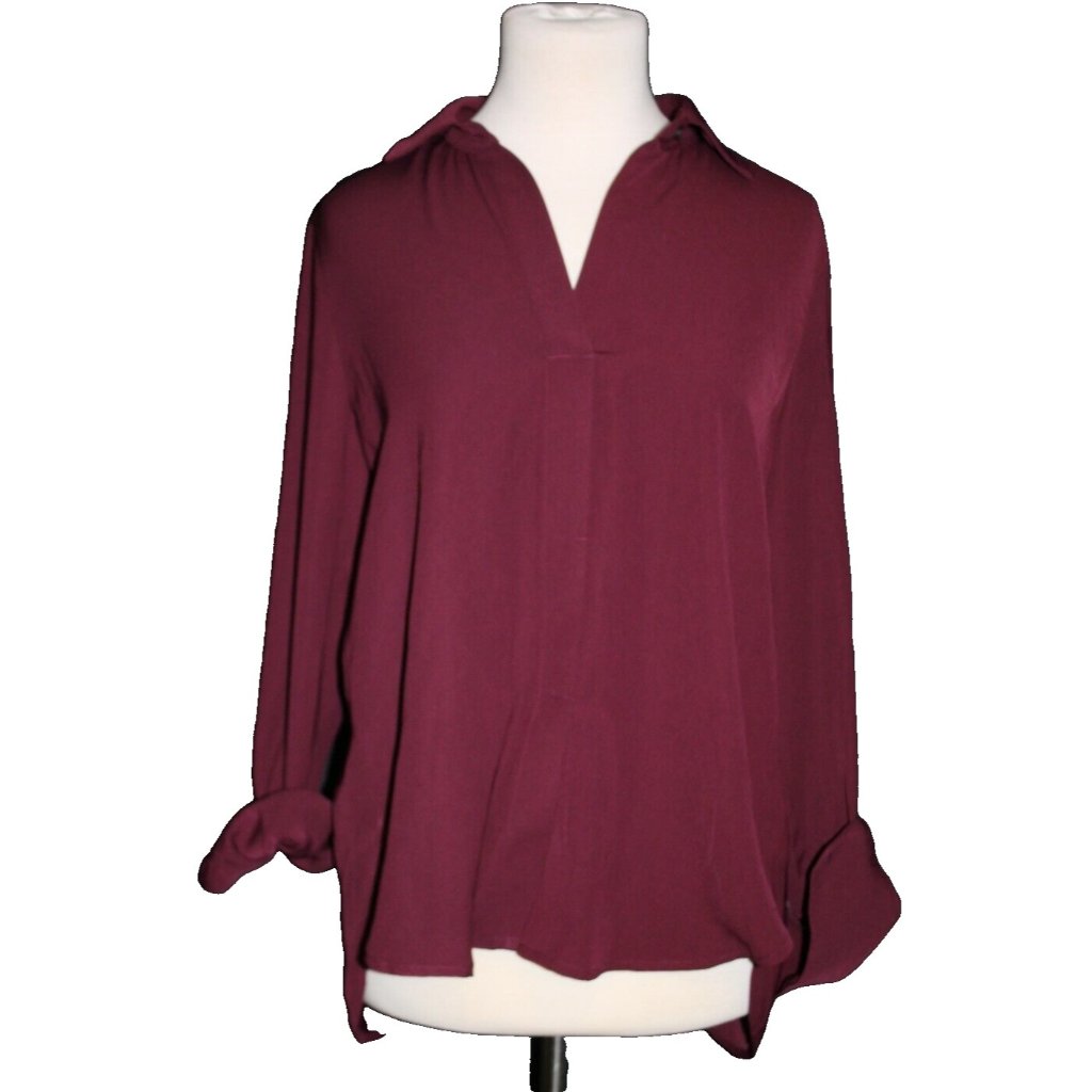 Rachel Roy Women's Blouse Shirt Top Xs V -Neck Crossover Back Nwot